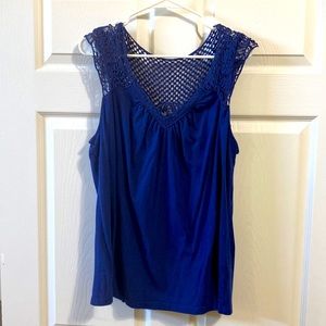 Blue crochet top